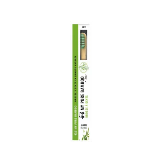 image1323 DENTI-SMILE BROSSE A DENT BAMBOU MEDIUM VERT – Image 1