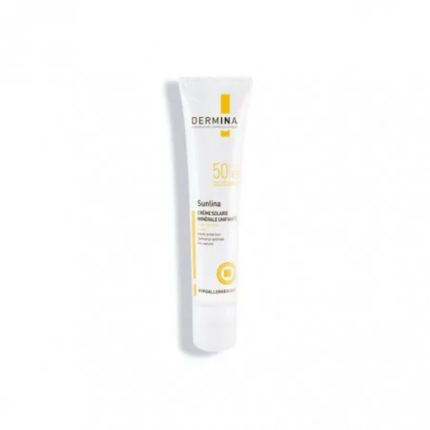 DERMINA SUNLINA Ecran Minérale Unifiante Peau Sèche Spf50 40ml