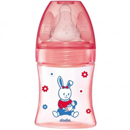 DODIE BIBERON INITIATION+ 150 ML ROSE TÉTINE DÉBIT 1