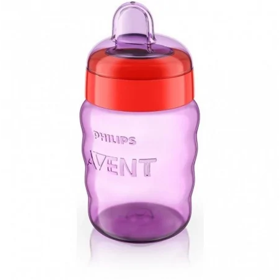 image250 AVENT TASSE MAUVE SANS ANSES ROUGE 260 ML 12M+ FILLE - SCF553/03 – Image 1