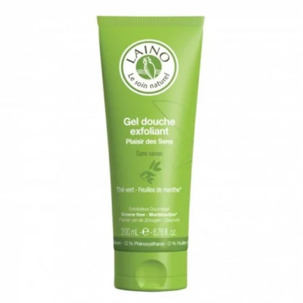 LAINO GEL DOUCHE EXFOLIANT THÉ VERT FEUILLE DE MENTHE 200ML