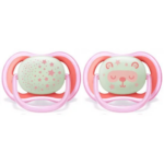 AVENT 2 SUCETTE ULTRA AIR NIGHT 6-18mois SCF376/20 FILLE
