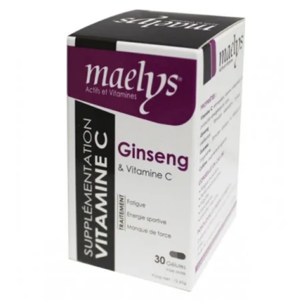 Maelys Ginseng et vitamine C 30 gélules