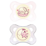 MAM SUCETTE NIGHT 0-6 MOIS SILICONE ROSE