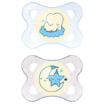 MAM SUCETTE NIGHT 0-6 MOIS SILICONE BLEU