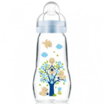 MAM BIBERON EN VERRE BLEU FEEL GOOD 260 ML