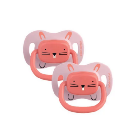 BÉBÉ CONFORT SUCETTES REVERSIBLES - 18/36 M - SILICONE - ANIMALS ROSE X2 7034