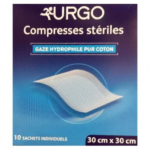 URGO COMPRESSES DE GAZE STÉRILES 30x30cm